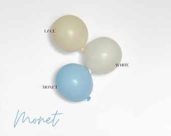 DIY Balloon Garland Kit | White, Lace, Monet Balloon Arch Birthday Party Decor, Baby Shower, Bridal, Bachelorette, Wedding | Monet