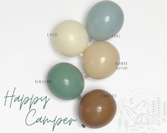DIY Balloon Garland Kit |  Camp Balloon Arch Birthday Party Decor, Baby Shower, Bridal, Bachelorette, Wedding | Happy Camper