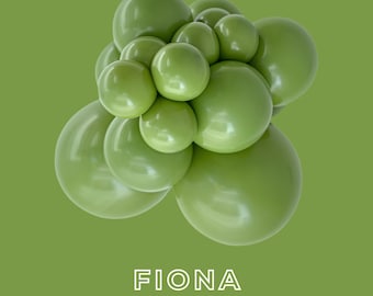 Fiona Latex Balloons - Tuftex Sempertex Kalisan Premium Latex Balloons - 5", 11", 17" - Green Balloon Clusters
