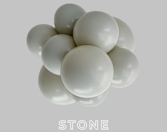 Stone Balloons - Tuftex Sempertex Kalisan Premium Latex Balloons - 5", 11", 17" - Gray Balloon Clusters