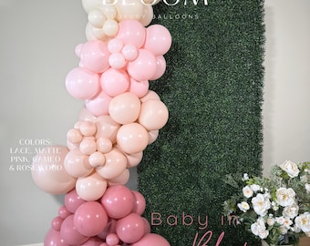 Balloon Garland Kit - Neutral Boho Light Pink Blush Balloon Arch Girl Birthday Party Decor, Baby Shower, Bridal, Bachelorette, Wedding