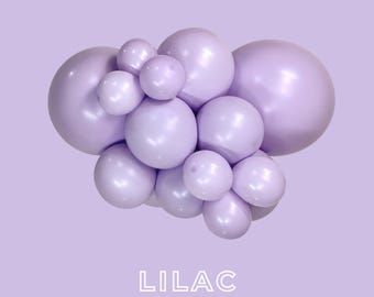Matte Lilac Balloons - Tuftex Sempertex Kalisan Premium Latex Balloons - 5", 11", 17" - Purple Balloon Clusters