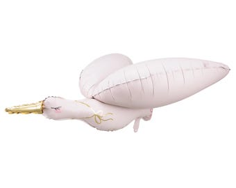 Light Pink Stork Foil Balloon – Birthday, Baby Shower, Newborn Party & Gender Reveal Decoration