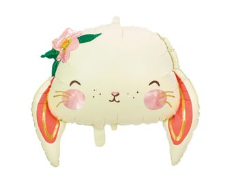Cute Bunny Foil Balloon – Bunny Balloon for Birthday Parties, Baby Shower, Easter & Kids Party Decorations
