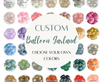 Custom Colors DIY Balloon Garland Kit | Choose Your Colors | Balloon Arch Birthday Party Decor, Baby Shower, Bridal, Bachelorette, Wedding