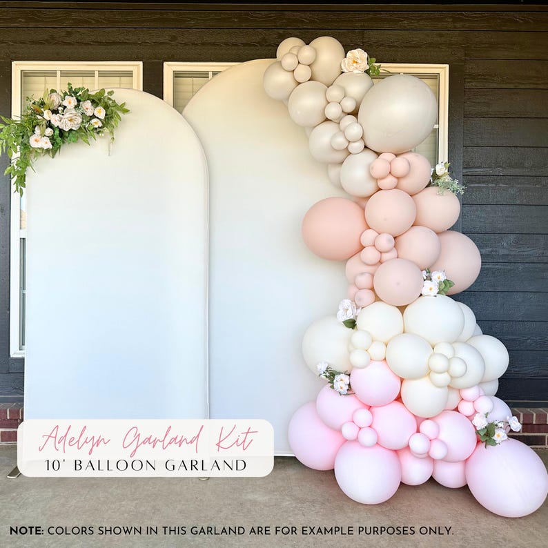 DIY Balloon Garland Kit |Sand Monet Mustard Blue Balloon Arch Birthday Party Decor Baby Shower Bridal Bachelorette Wedding |Toddler's Story image 8