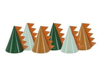 Dinosaur Party Hats - DIY Paper Hats - Kids Birthday Party Supplies