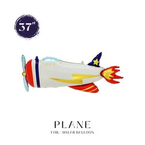 37&quot; Plane - Foil/ Mylar Balloon - Party Supplies Decorations
