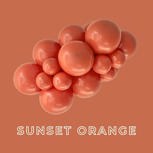 Sunset Orange Latex Balloons - Tuftex Sempertex Kalisan Premium Latex Balloons - 5", 11", 17" - Terracotta Orange Balloon Clusters