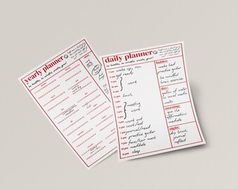 Planner Digital Download | Daily, Weekly, Monthly, Yearly