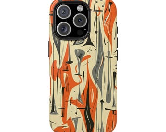 iPhone-skal med abstrakt design från mitten av århundradet: Konst i retrostil