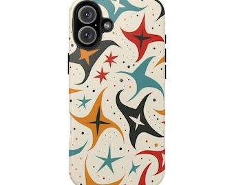 Mid Century Modern Starburst iPhone-skal: Retro abstrakt konst