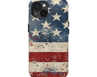 Amerikanskt flaggskal till iPhone: Patriotiska stjärnor och ränder, skyddande glansig finish