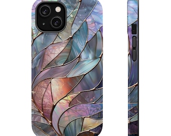 Abalone iPhone-skal i målat glas: Abstrakt konst, MagSafe-kompatibelt