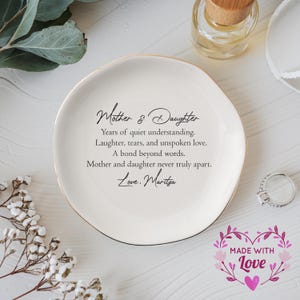 Custom Ring Dish, Custom Ring Dish, Trinket Tray, Mom Ring Dish, Jewelry Dish For Mom, Ceramic Ring Dish, Personalized Gift, Trinket Dish