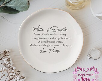 Custom Ring Dish, Custom Ring Dish, Trinket Tray, Mom Ring Dish, Jewelry Dish For Mom, Ceramic Ring Dish, Personalized Gift, Trinket Dish