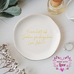Personalized Ring Dish, Custom Ring Dish, Trinket Tray, Mom Ring Dish, Jewelry Dish For Mom, Ceramic Ring Dish, Personalized Gift, Ring Dish