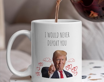 Donald Trump Picture Mug, Trump Face Mug, Trump Printed Mug, Immigration Joke Mug, Coffee Lover Gift, 11oz or 15oz Mug, Housewarming Gift