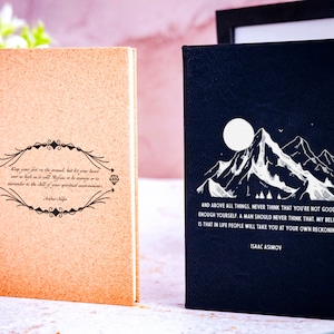 Customized Quote Notebook, Leather Journal, Bible Quote Journal, Religious Gift, Gift for Christmas, Praying Journal, Custom Notebook Cover