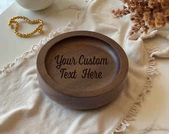 Custom Wood Ring Dish, Personalized Gift, Wood Ring Tray, Gift for Her, Bestie Gifts, Custom Jewelry Tray, Gift for Friend, Birthday Gifts