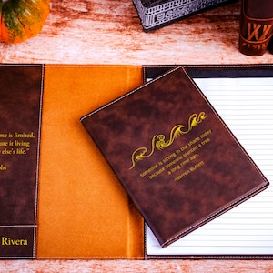 Verset de la Bible cadeau, carnet de citations, portfolio gravé, carnet de notes en cuir personnalisé, carnet de notes rechargeable, cadeau chrétien, cadeau religieux
