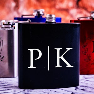 Personalized Flask Gift for Men, Groomsmen Gift, Best Man Gift, Dad Gifts, Boyfriend Gift, Wedding Gift, Steel Hip Flask, Whiskey Lover Gift