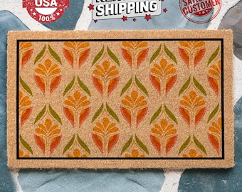 Retro Decor Doormat, Colorful Doormat, Home Accessories, Front Door Mat, Porch Decoration, Coir Door Mat, Retro Decor, Housewarming Gift