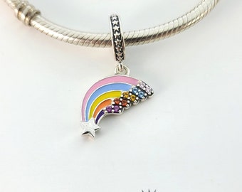 Kleurrijke Rainbow Dangle Charm voor Pandora-armband