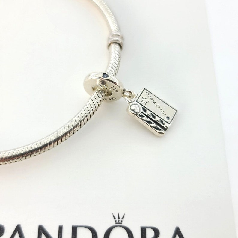 Dije colgante de claqueta de película para pulsera Pandora imagen 3