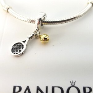 Tennisschläger & Ball Anhänger für Pandora Armband Bild 3