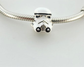 Sterling Silber Star Wars Stormtrooper Helm Anhänger für Pandora Armband