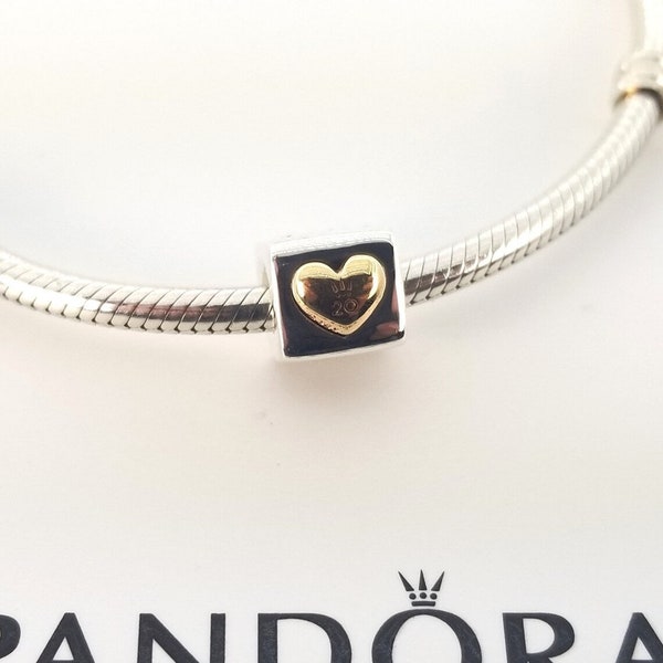 Sterling Silver 20th Anniversary Love Dice Charm for Pandora Bracelet