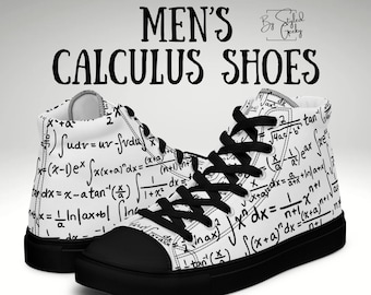 Einzigartige High Top Canvas-Schuhe für Herren - Math Themed Calculus & Total Design Perfekt für Studenten und Lehrer