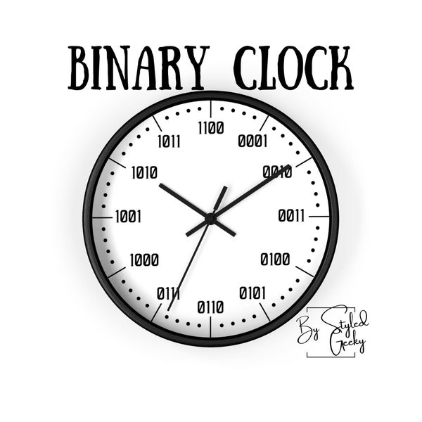 Binary Wall Clock! Timepiece for Tech Enthusiasts, Geeks, Perfect Home & Office Decor