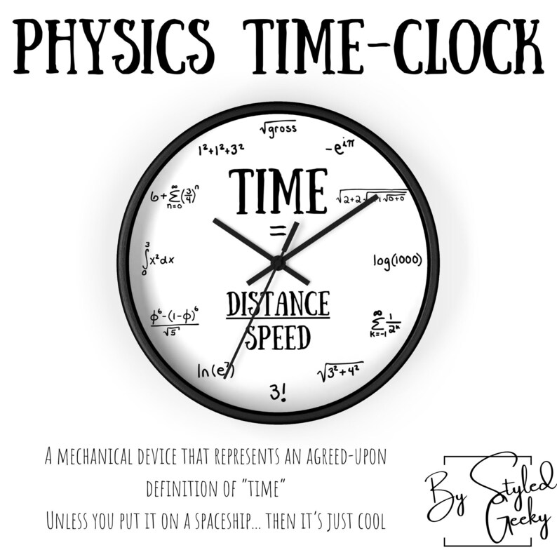 Math Symbols Physics Wall Clock: Time in Series and Symbols Unique Gift ...