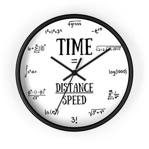 Math Symbols Physics Wall Clock: Time in Series and Symbols! Unique gift for math student, physics professor, or any math enthusiast!