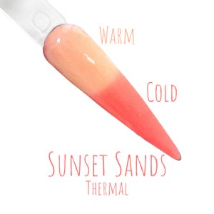 Sunset Sands thermal dip powder for nails, nail dip powder, nail powder gift, nail gift, dip nails, nail gift, nail art, glitter dip nail
