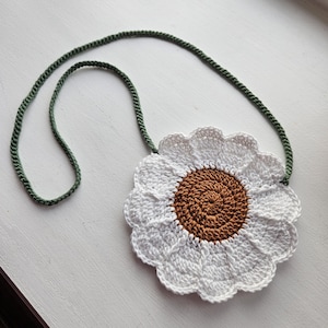 Porte-monnaie bohème pour tout-petits marguerites | Sac à fleurs marguerites pour fille l Sac bandoulière pour fille | Porte-monnaie petite fille | Sac bohème au crochet