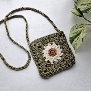 Sac à main floral bohème pour tout-petits | Sac pour tout-petit pour fille l Sac bandoulière pour fille | Porte-monnaie petite fille | Sac à main bohème pour tout-petit | Sac marguerite au crochet l Floral