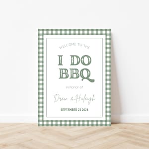 I Do BBQ Welcome Sign Template, I Do BBQ Couples Shower, Wedding Shower BBQ, Engagement Party, Rehearsal Dinner Welcome Sign