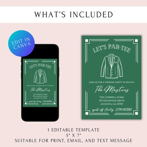 Masters Watch Party Invitation Golf Party Masters Viewing Party Lets ...