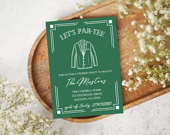 Golf Watch Party Invitation Template  (Digital Download)