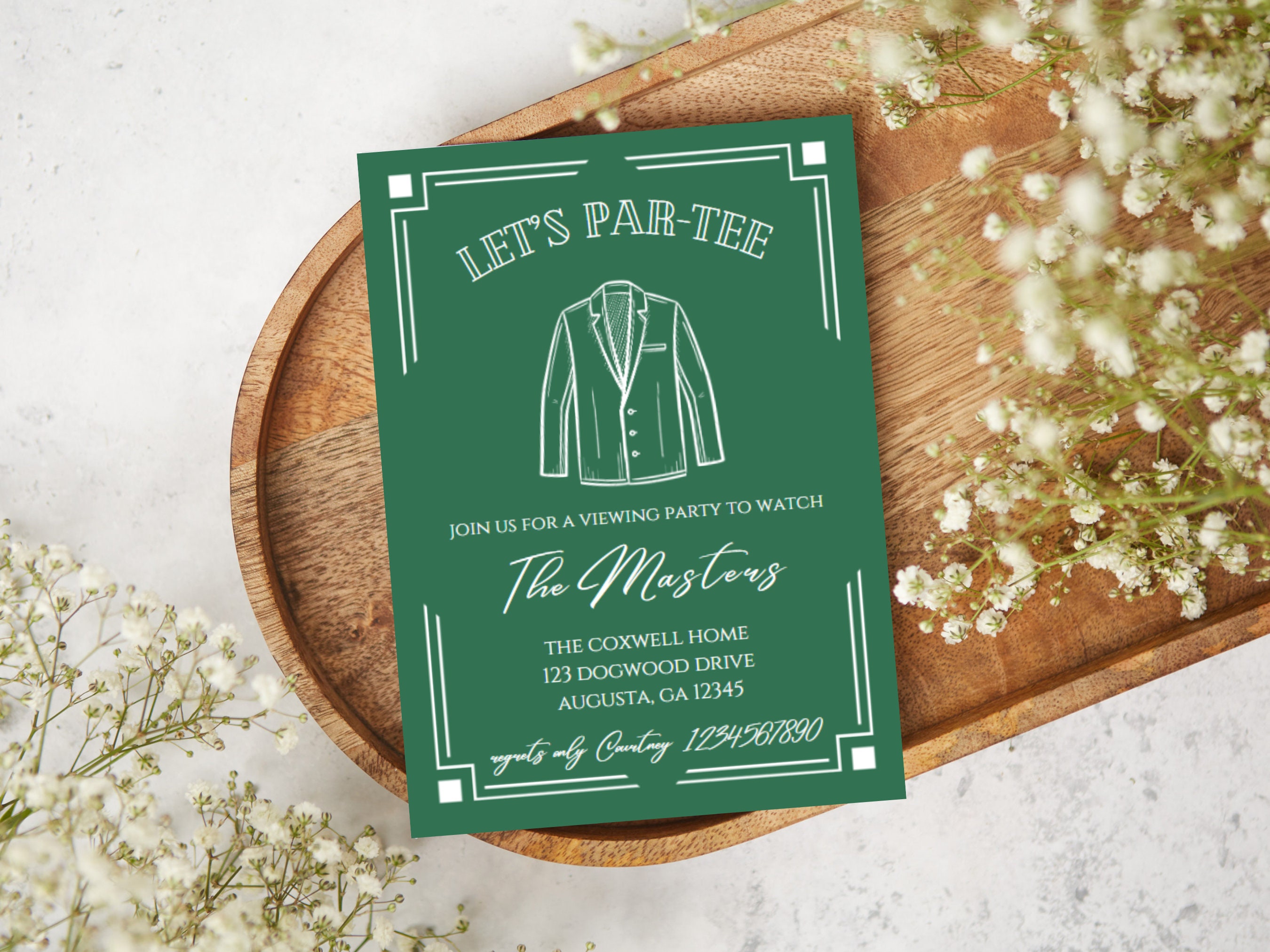 Masters Watch Party Invitation Golf Party Masters Viewing Party Lets ...