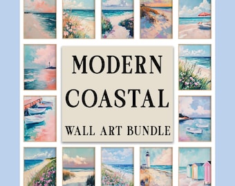 Coastal Wall Art Bundle: 50 nautische Drucke, Strand Haus Dekor (Digitaler Download
