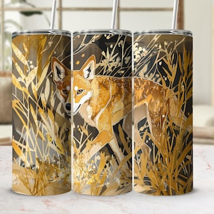 Dingo Tumbler Wrap PNG: Australian Outback Design (Digital)