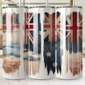 Australian Flag Tumbler Wrap: 20oz Skinny Sublimation Design (Digital Download