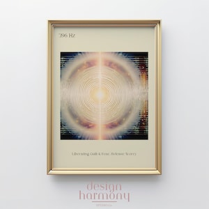 396 Hz Solfeggio Frequency Poster: Spiritual Healing Art (Digital Download)
