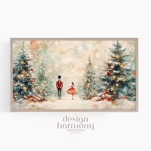 Nutcracker Ballet Winter Forest: Watercolor TV Art (Digital Download)
