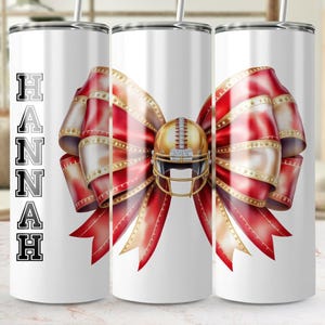Wrap Fußball mit Schleife Coquette Bow: Personalisiertes Sportdesign (Digitaler Download)