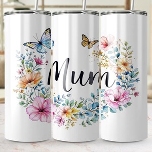 Envoltorio para vaso del Día de la Madre: Diseño floral para mamá (Descarga digital)